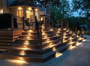 Outdoor stair lighting